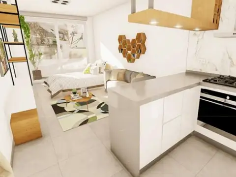 Venta monoambiente en construcción con balcón - palermo