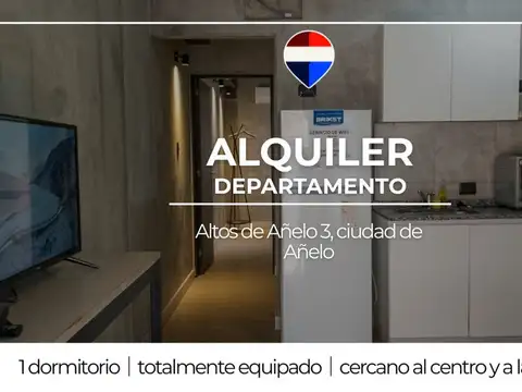 ALQUILER DEPARTAMENTO AÑELO 1 DORMITORIO 2 PLAZAS