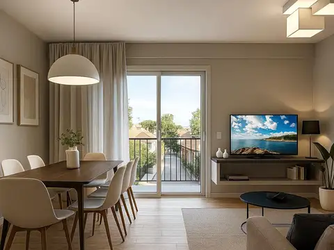 departamento 2 ambientes a estrenar en venta en lujan centro con balcón y cochera