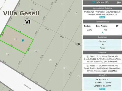 Terreno en Venta en Centro, USD 12.000