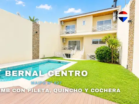VENTA CASA 5 AMBIENTES JARDIN PILETA BERNAL CENTRO