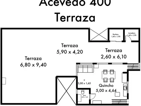 Depto Tipo Casa en Venta de 3 dormitorios