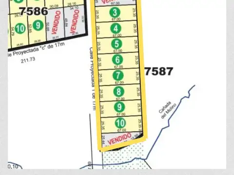 Terreno financiado hasta en 72 cuotas.