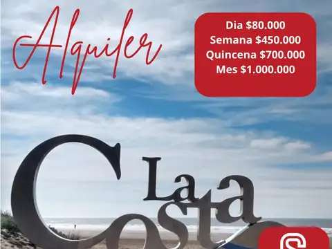 3 ambientes SAN BERNARDO - ALQUILER TEMPORAL