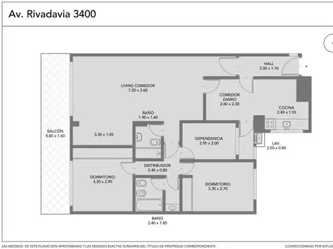 Departamento en Venta de 3 dormitorios