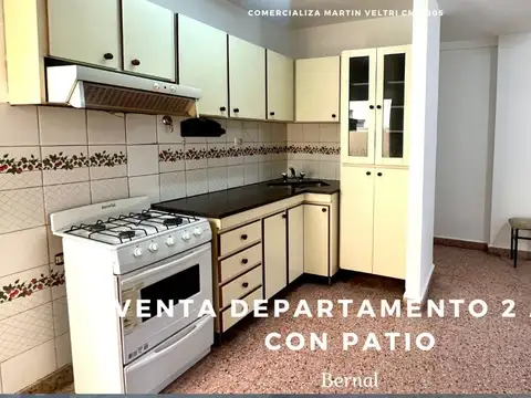 VENTA DEPARTAMENTO 2 AMBIENTES CON PATIO BERNAL
