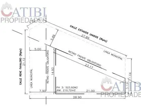 Terreno en Venta 27  mts Frente