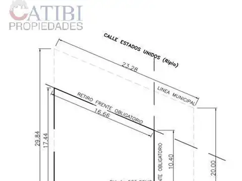 Terreno en Venta 21  mts Fondo