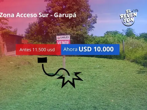 (V610) Lote ubicado en zona Acceso Sur - Garupá