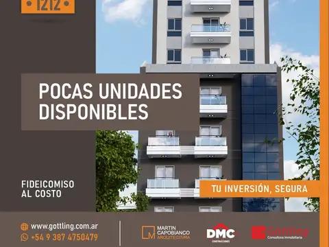 Emprendimiento en Zona Centro de  1 y 2 Dormitorios