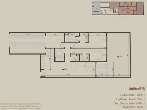Departamento 4 ambientes con 2 baños