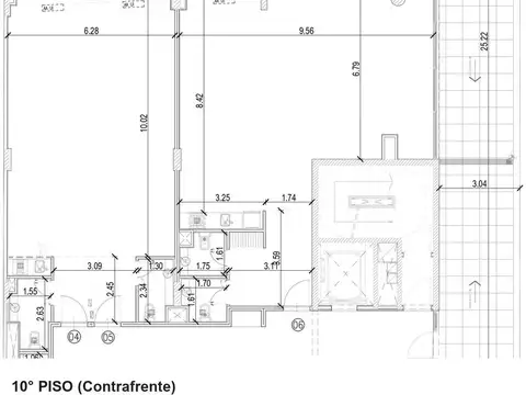 Oficina Monoambiente con 2 baños