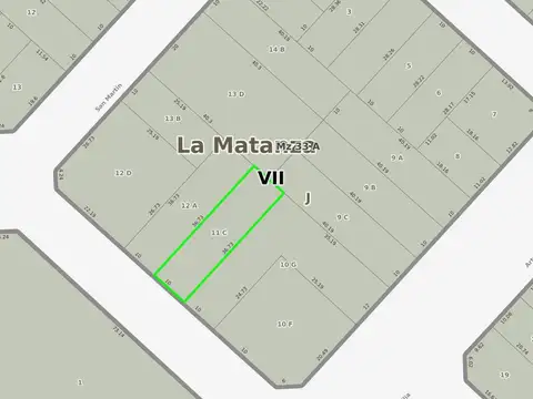 Terreno en Venta 10  mts Frente