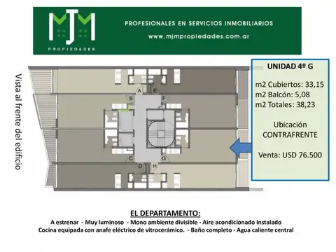 Departamento en Venta de Monoambiente