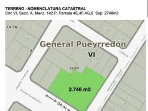 Terreno en Venta de 2748,0 m2