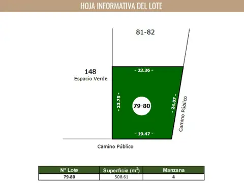 Terreno en Venta en Santa Fe, USD 25.000