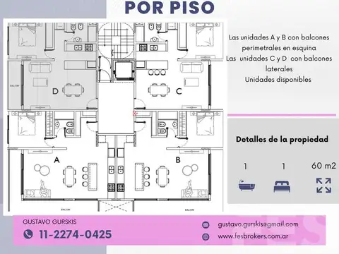 Departamento en Venta de 2 ambientes