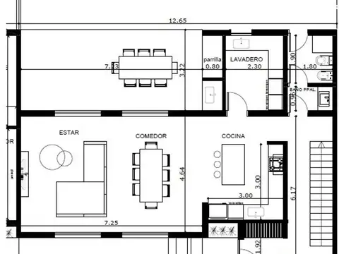 Casa 3 ambientes con 3 baños