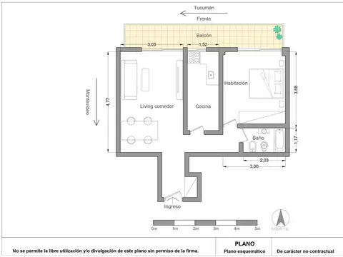 Departamento en Venta en San Nicolás, USD 77.000