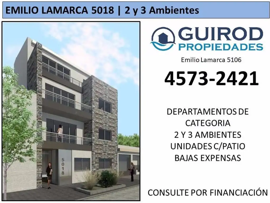 Emprendimiento en Villa Devoto de  2 y 3 Dormitorios