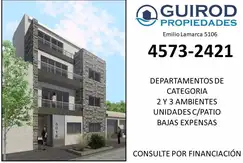 Emprendimiento en Villa Devoto de  2 y 3 Dormitorios