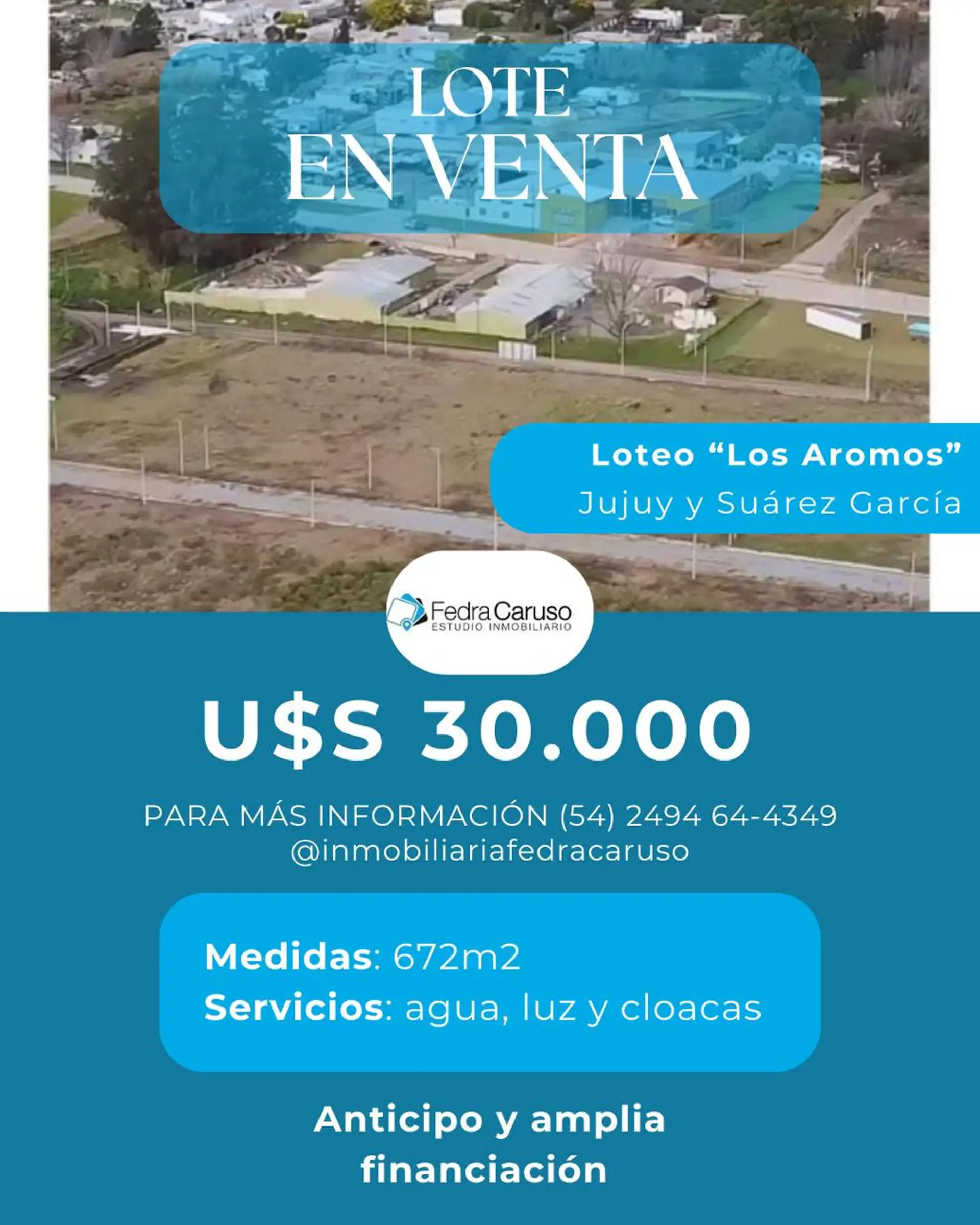 Loteo Los Aromos desde 672m² en Tandil – Anticipo y Financiación