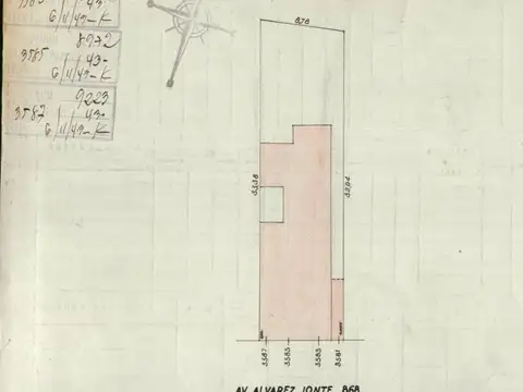 Terreno en Venta 33,36  mts Fondo