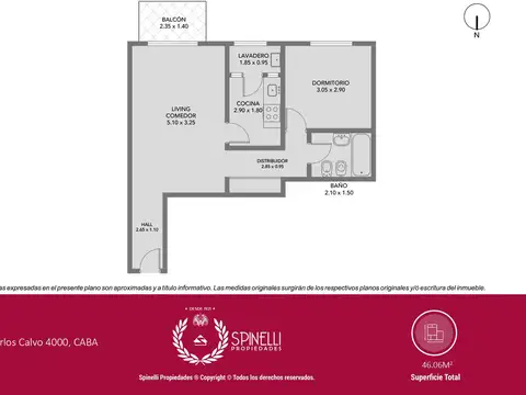 Departamento en Venta de 1 dormitorio