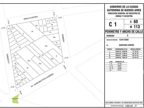 Terreno en Venta en Villa Luro, USD 279.000