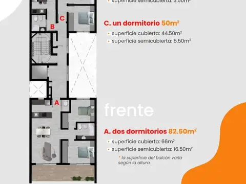 Departamento 3 ambientes con 1 baño