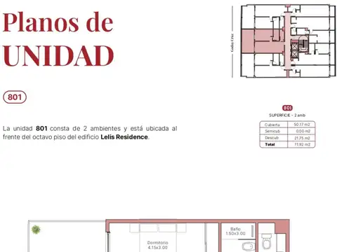 Departamento en Venta de 2 ambientes