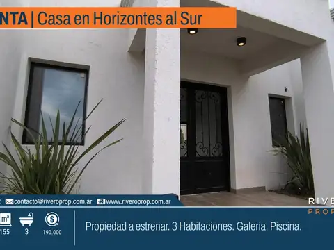 Venta Casa - 3 habitaciones - Piscina - a Estrenar - Horizontes al Sur