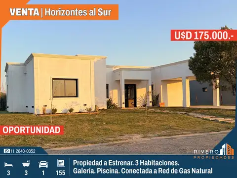 Venta Casa-Oportunidad-3 habitaciones-Piscina-a Estrenar-Horizontes al Sur