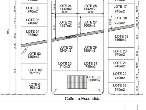 Terreno en Venta de 1298,0 m2