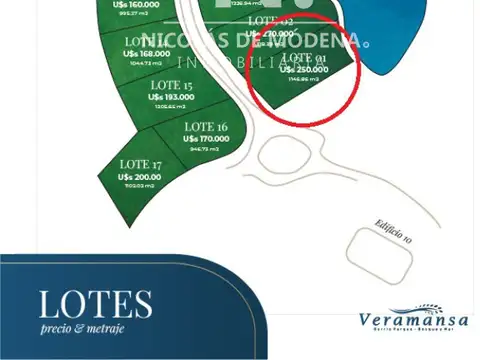 Lote en espectacular barrio cerrado. Veramansa