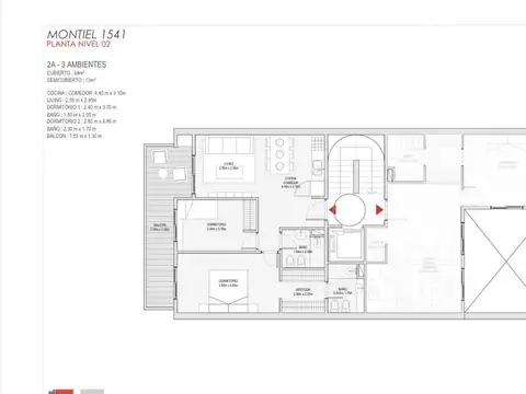 Departamento en Venta de 3 ambientes
