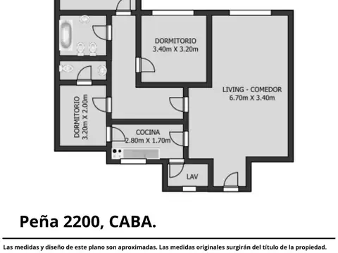 Departamento 4 ambientes con 1 baño