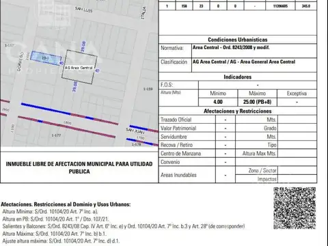 Terreno en  venta en el centro de la ciudad de Rosario.