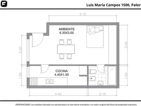 Avenida Luis María Campos 1500