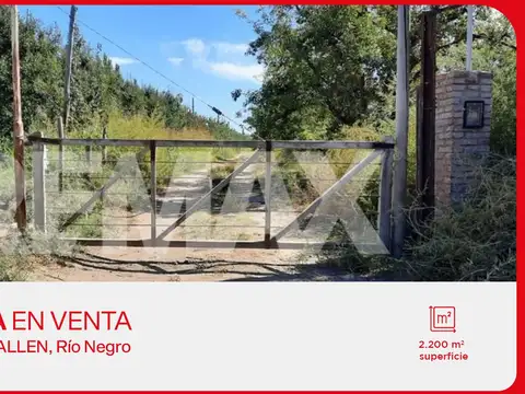 VENTA DE PARCELA EN CHACRA 63 ALLEN, RÍO NEGRO