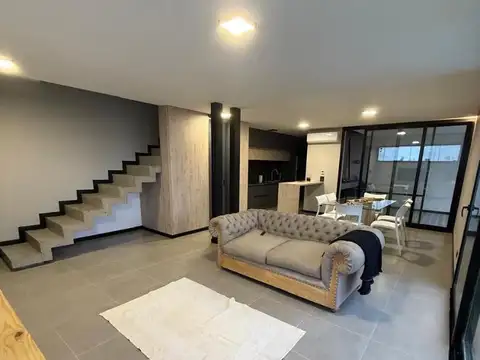 ALQUILO DUPLEX AMOBLADO, MANANTIALES, SEGURIDAD, PISCINA