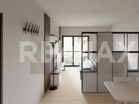 Monoambiente en pozo con balcón, en venta. 