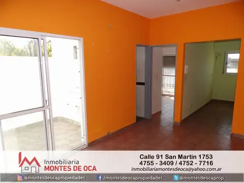 Departamento 2 ambientes con 1 baño