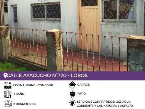 Casa en Venta de 1 dormitorio