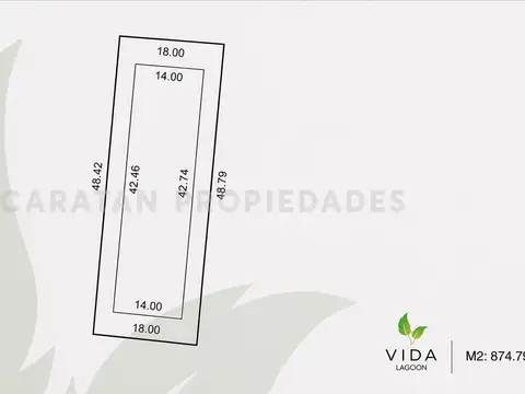 Terreno en Venta de 874,79 m2