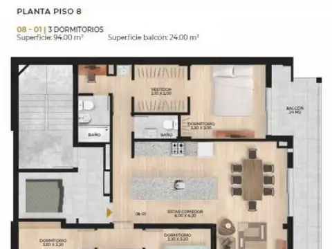 Departamento en Venta de 2 ambientes