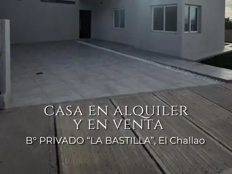 Casa en alquiler c/ cochera en El Challao