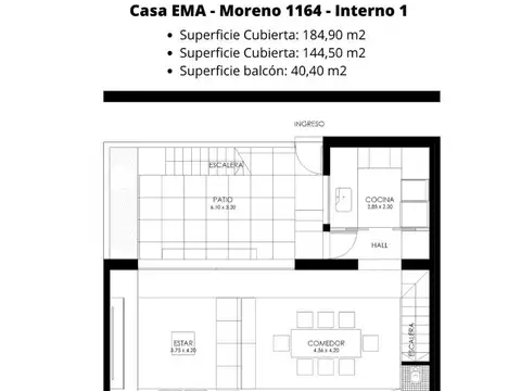 Depto Tipo Casa en Venta en Centro, USD 260.000