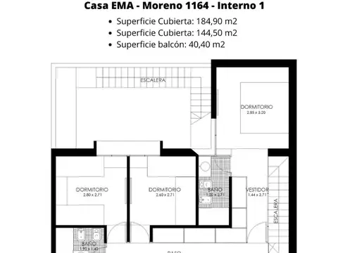 Depto Tipo Casa 5 ambientes con 4 baños