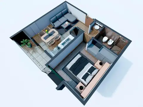Departamento en Venta de 1 dormitorio